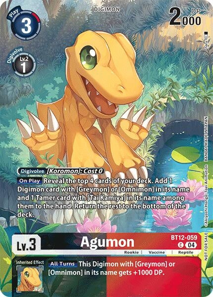 Image for Agumon - BT12-059 (Legend Pack 2024) - Digimon Card Game