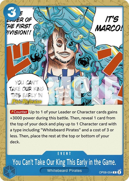 Image for You Can't Take Our King This Early in the Game. - One Piece Card Game