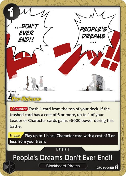 Image for People's Dreams Don't Ever End!! - One Piece Card Game