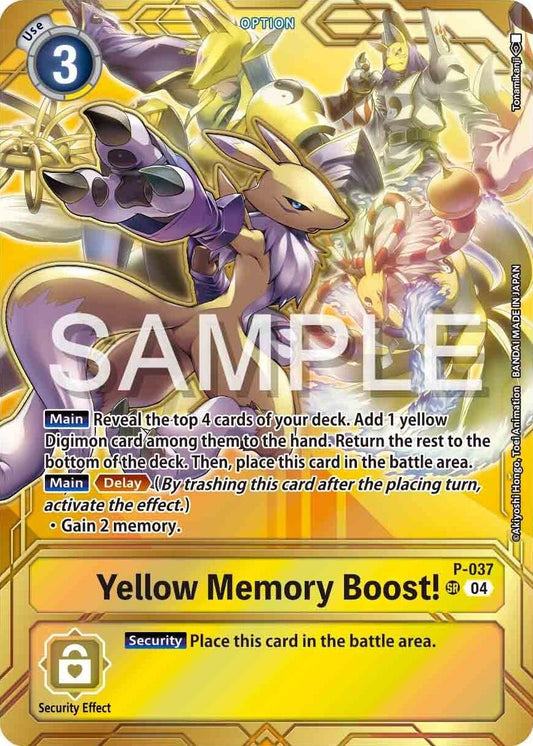 Image for Yellow Memory Boost! - P-037 (Premium Card Collection - Memory Boost! Set) - Digimon Card Game