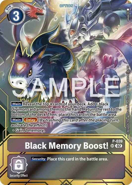 Image for Black Memory Boost! - P-039 (Premium Card Collection - Memory Boost! Set) - Digimon Card Game