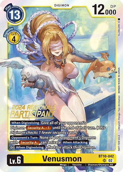 Image for Venusmon (2024 Regionals Participant) - Digimon Card Game