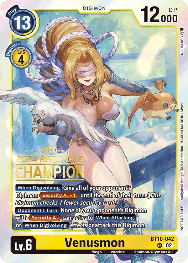 Image for Venusmon (2024 Regionals Champion) - Digimon Card Game