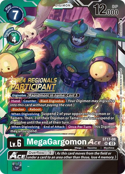 Image for MegaGargomon ACE (2024 Regionals Participant) - Digimon Card Game