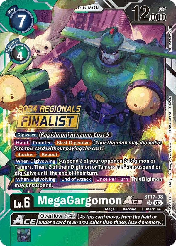 Image for MegaGargomon ACE (2024 Regionals Finalist) - Digimon Card Game