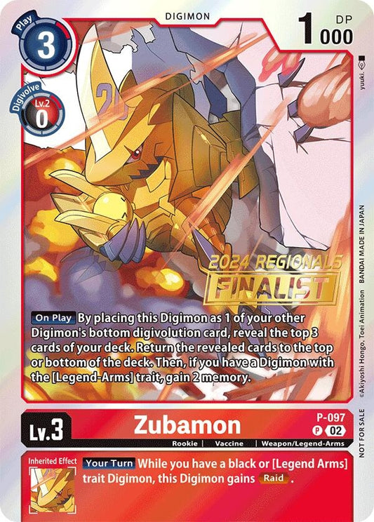 Image for Zubamon - P-097 (2024 Regionals Finalist) - Digimon Card Game