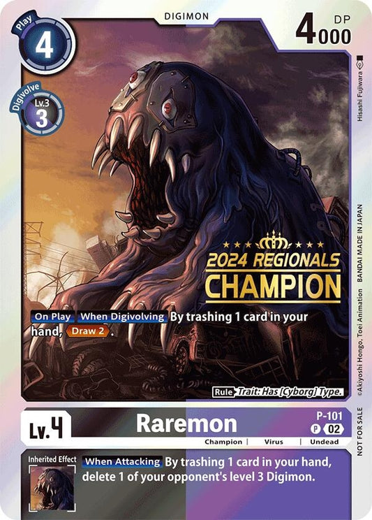 Image for Raremon - P-101 (2024 Regionals Champion) - Digimon Card Game