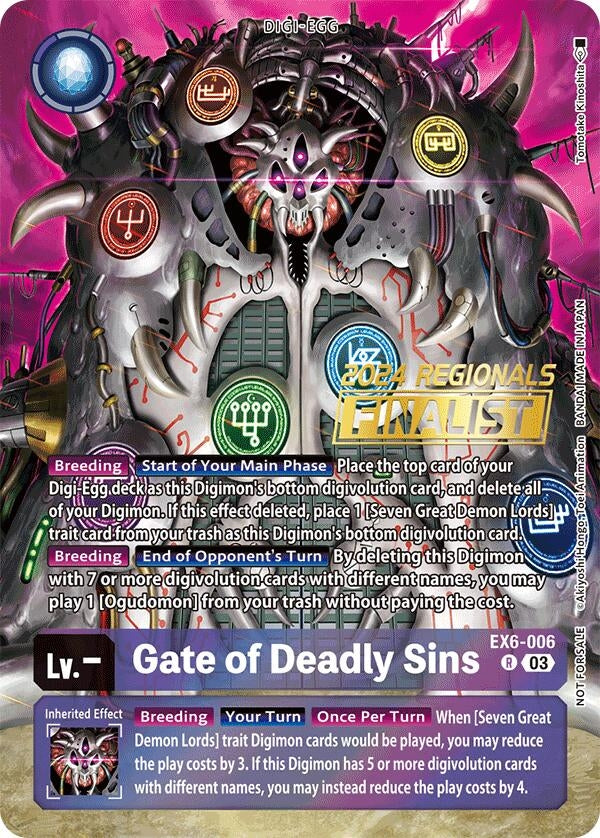 Image for Gate of Deadly Sins (2024 Regionals Finalist) - Digimon Card Game