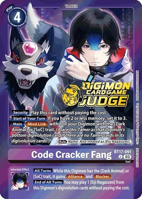 Image for Code Cracker Fang (Judge Pack 6) - Digimon Card Game