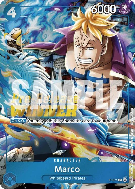 Image for Marco (Two Legends Pre-Release Winner) - One Piece Card Game