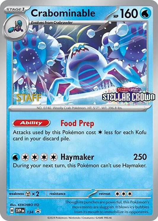 Image for Crabominable - 134 (Prerelease) [Staff] - Pokemon