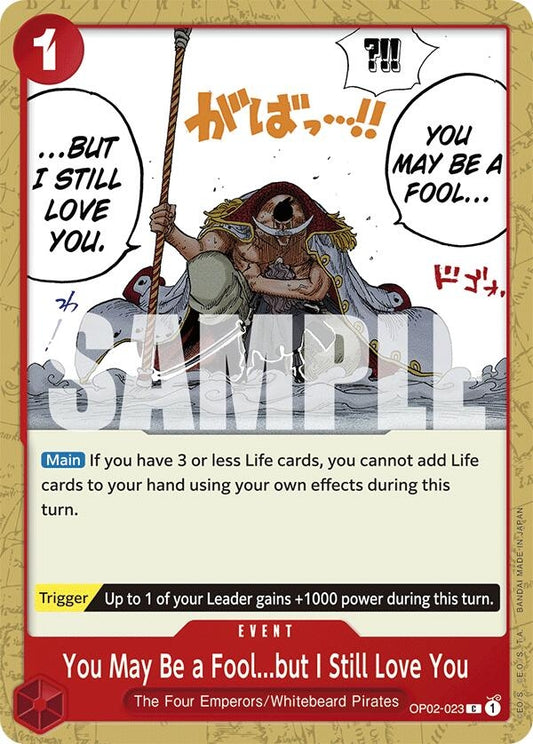 Image for You May Be a Fool...but I Still Love You - One Piece Card Game