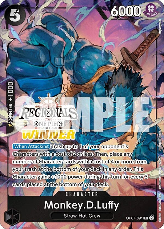 Image for Monkey.D.Luffy (091) (Offline Regional 2024 Vol. 3) [Winner] - One Piece Card Game