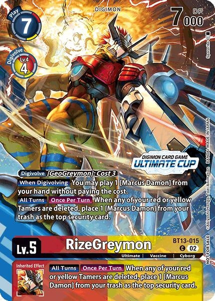 Image for RizeGreymon (Ultimate Cup 2024) - Digimon Card Game
