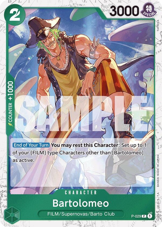 Image for Bartolomeo (P-029) (Jolly Roger Foil) - One Piece Card Game