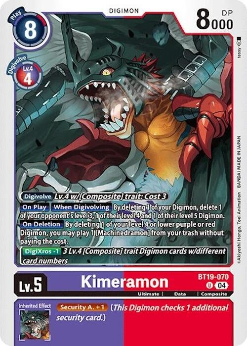 Image for Kimeramon - BT19-070 - Digimon Card Game