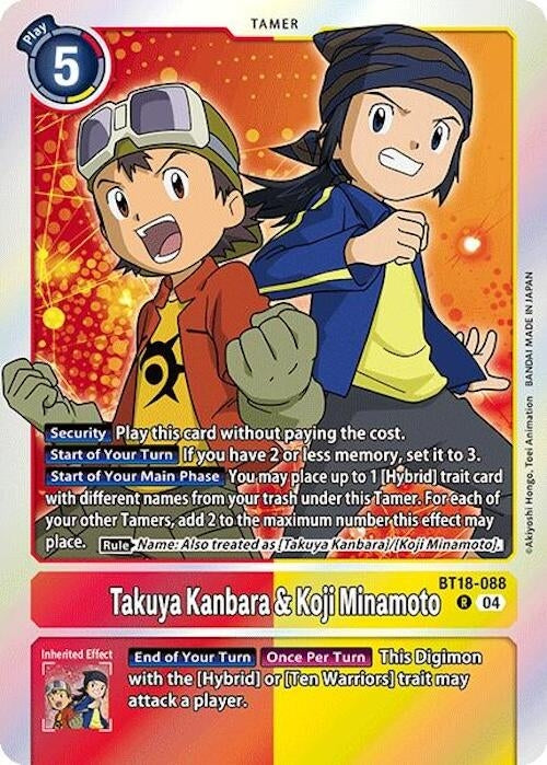 Image for Takuya Kanbara & Koji Minamoto - Digimon Card Game