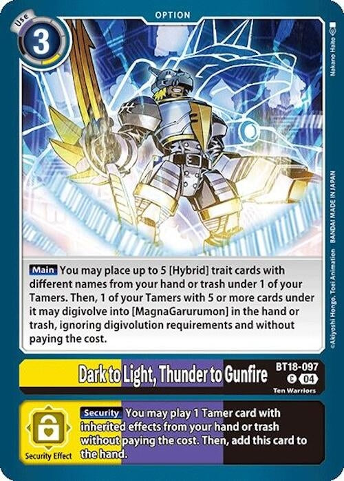 Image for Dark to Light, Thunder to Gunfire - Digimon Card Game