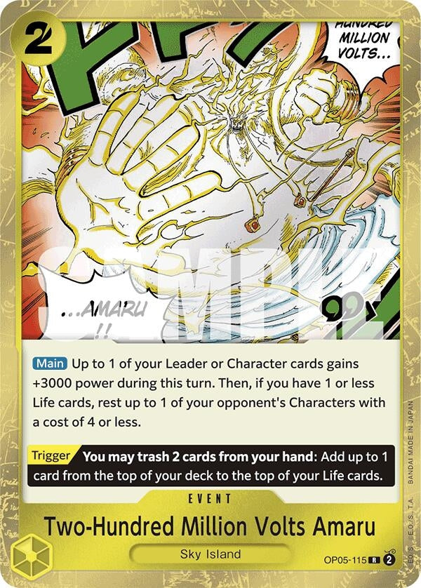 Image for Two-Hundred Million Volts Amaru (Jolly Roger Foil) - One Piece Card Game