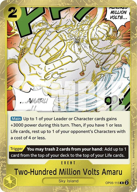 Image for Two-Hundred Million Volts Amaru (Jolly Roger Foil) - One Piece Card Game