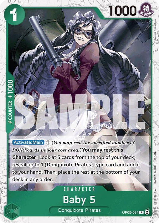 Image for Baby 5 (OP05-034) (Jolly Roger Foil) - One Piece Card Game