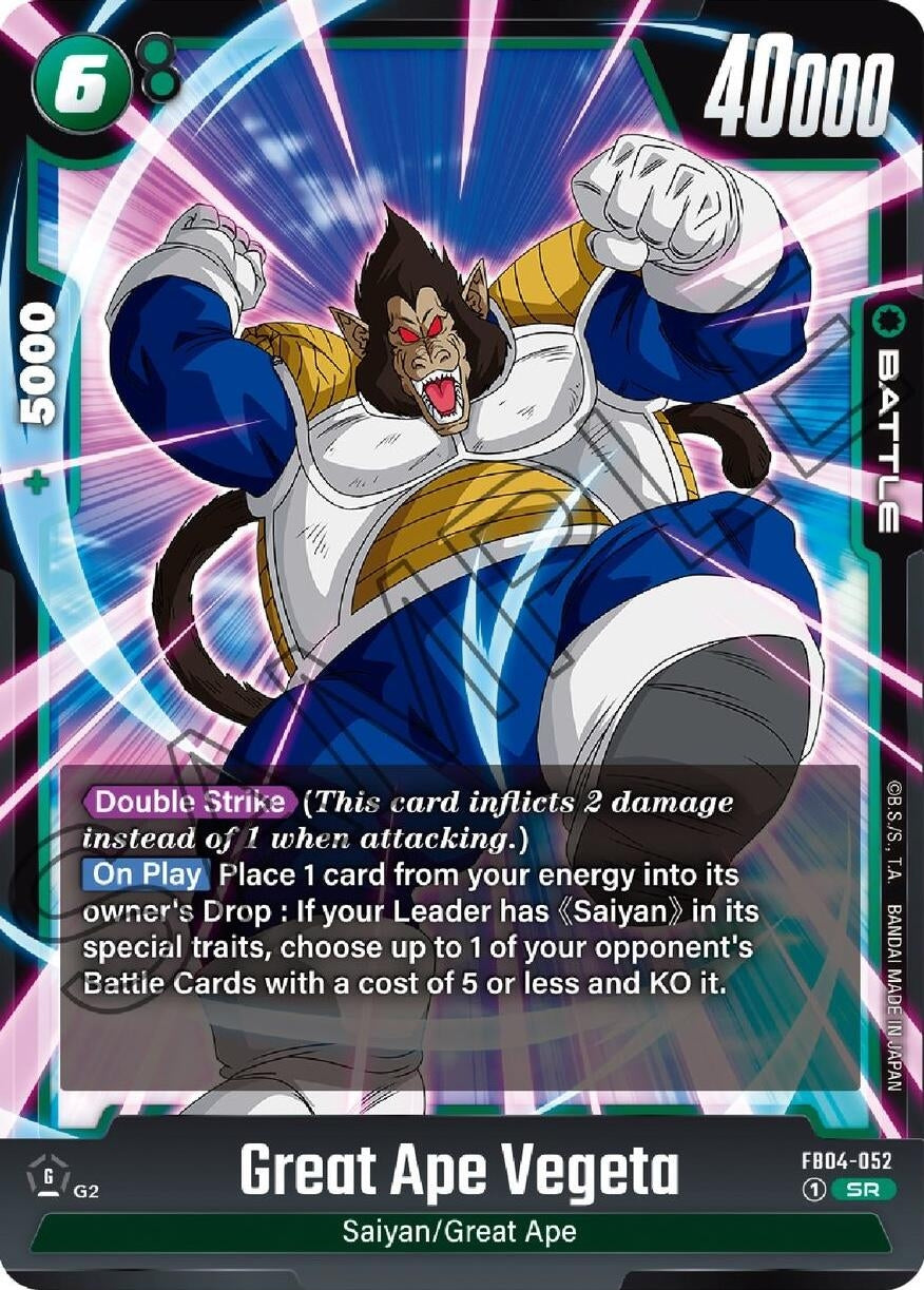 Image for Great Ape Vegeta - Dragon Ball Super: Fusion World
