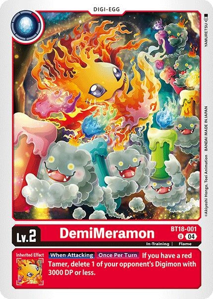 Image for DemiMeramon - BT18-001 - Digimon Card Game