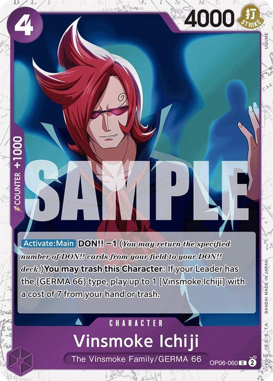 Image for Vinsmoke Ichiji (OP06-060) (Jolly Roger Foil) - One Piece Card Game