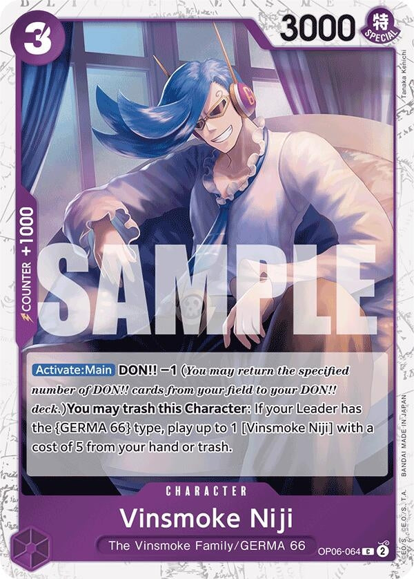 Image for Vinsmoke Niji (OP06-064) (Jolly Roger Foil) - One Piece Card Game