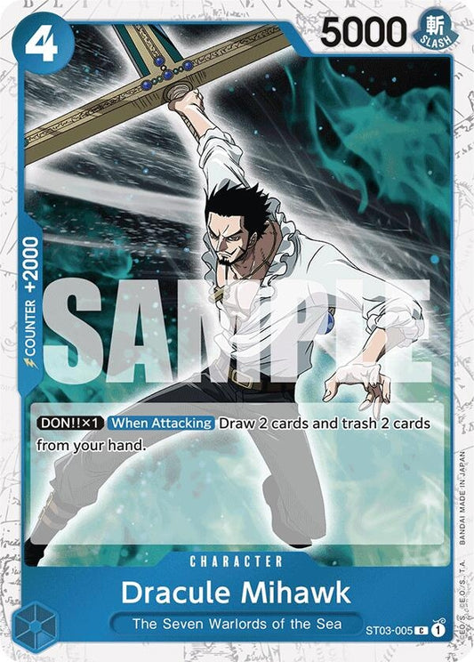 Image for Dracule Mihawk (ST03-005) (Jolly Roger Foil) - One Piece Card Game