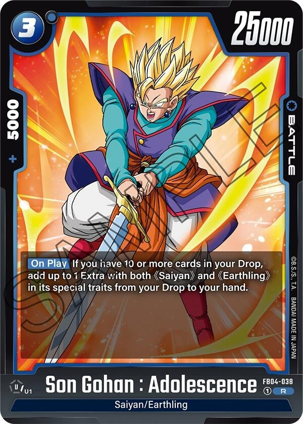 Image for Son Gohan : Adolescence - FB04-038 - Dragon Ball Super: Fusion World