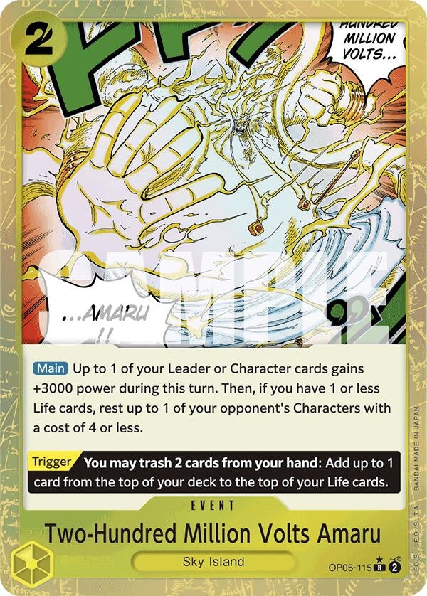 Image for Two-Hundred Million Volts Amaru (Textured Foil) - One Piece Card Game