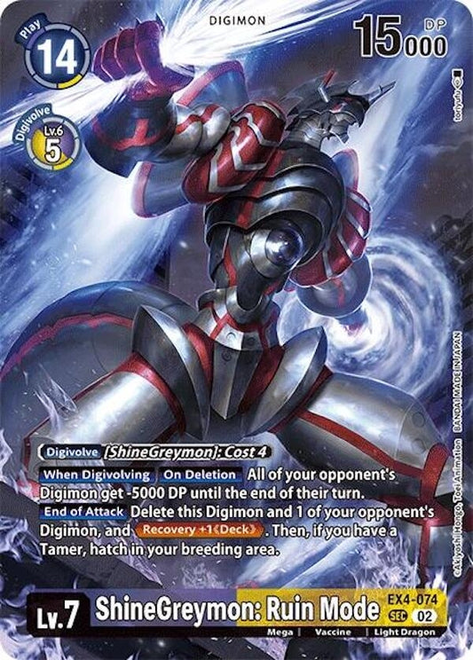 Image for ShineGreymon: Ruin Mode (Alternate Art) - Digimon Card Game