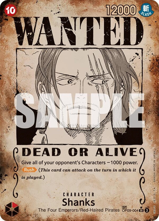 Image for Shanks (004) (Wanted Poster) - One Piece Card Game