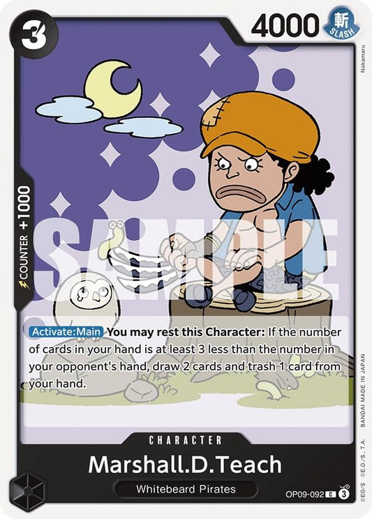 Image for Marshall.D.Teach (092) - One Piece Card Game