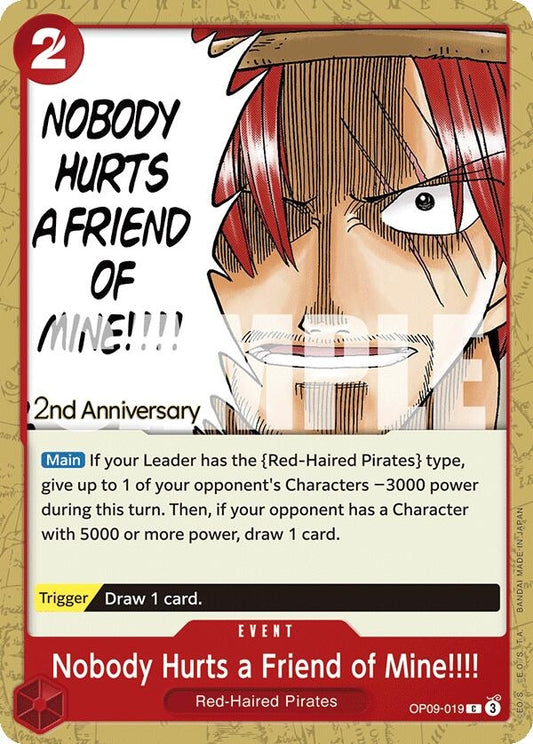 Image for Nobody Hurts a Friend of Mine!!!! - One Piece Card Game
