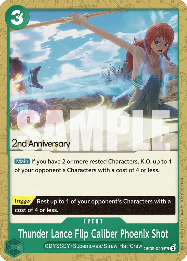 Image for Thunder Lance Flip Caliber Phoenix Shot - One Piece Card Game