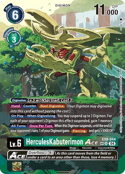 Image for HerculesKabuterimon ACE (Textured) - Digimon Card Game