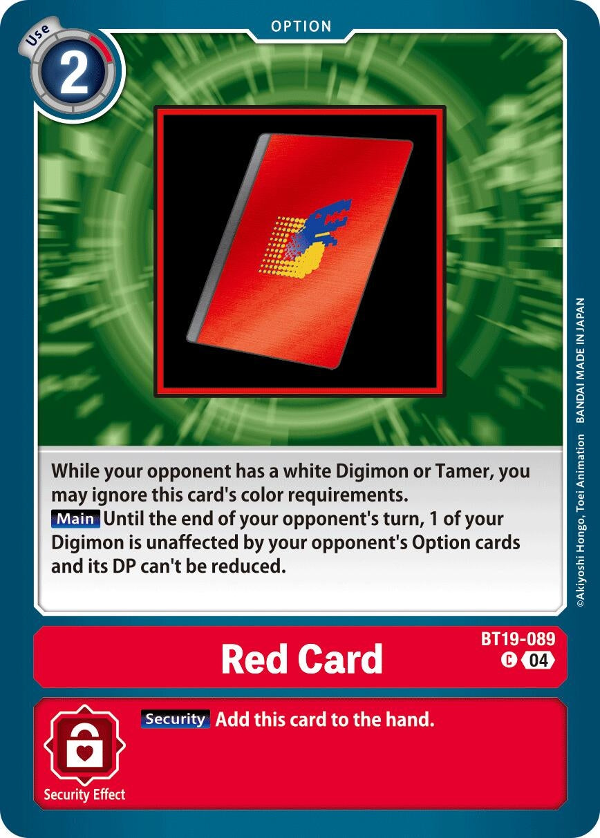 Image for Red Card - Digimon Card Game