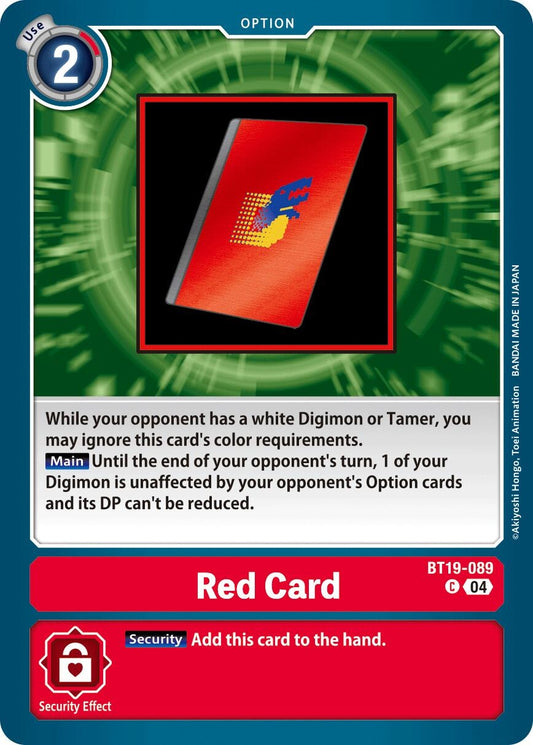 Image for Red Card - Digimon Card Game