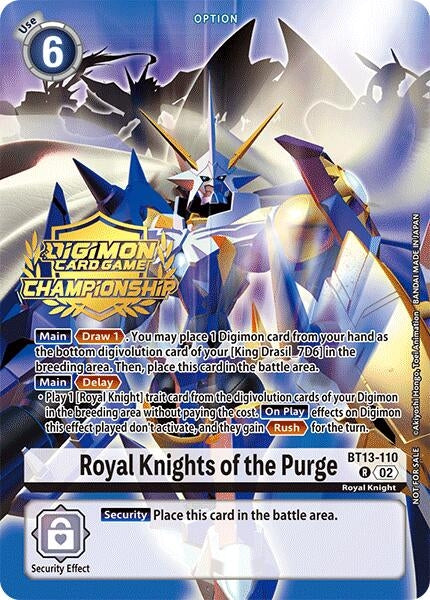 Image for Royal Knights of the Purge (Championship 2024 Gold Stamp Card Set) - Digimon Card Game