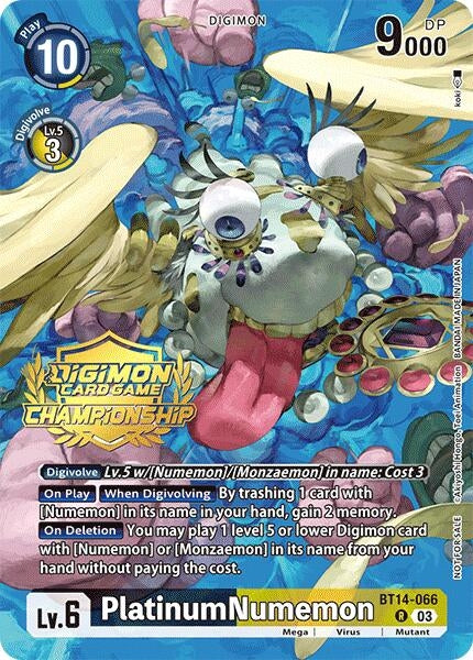 Image for PlatinumNumemon (Championship 2024 Gold Stamp Card Set) - Digimon Card Game