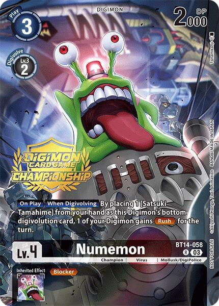 Image for Numemon (Championship 2024 Tamers Pack) - Digimon Card Game