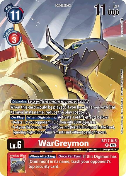 Image for WarGreymon (Omnimon Binder Set) - Digimon Card Game