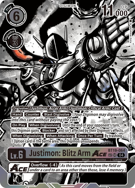 Image for Justimon: Blitz Arm ACE (Textured) - Digimon Card Game