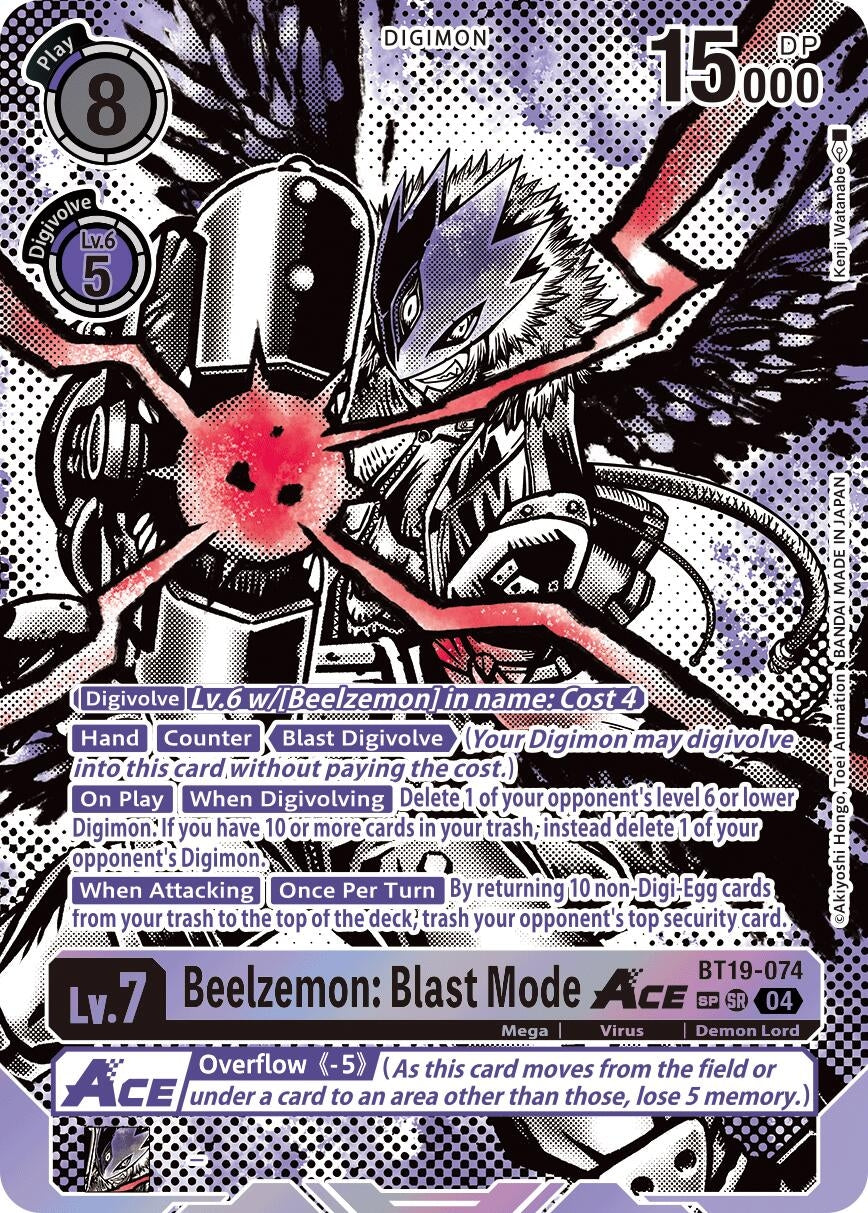 Image for Beelzemon: Blast Mode ACE (Textured) - Digimon Card Game
