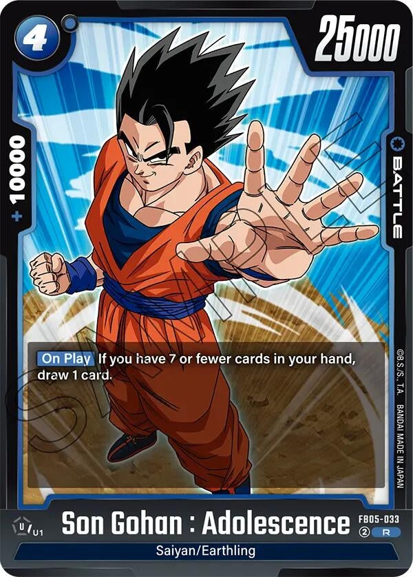 Image for Son Gohan : Adolescence - FB05-033 - Dragon Ball Super: Fusion World