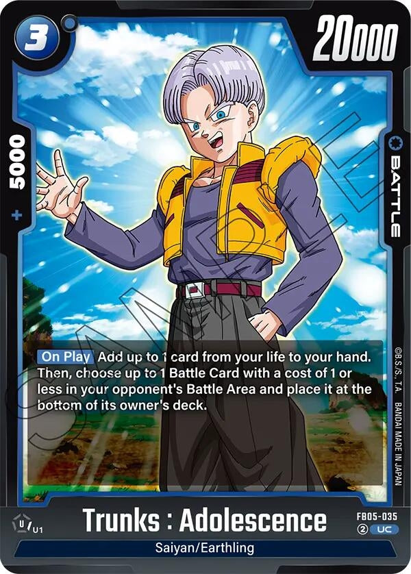 Image for Trunks : Adolescence - Dragon Ball Super: Fusion World