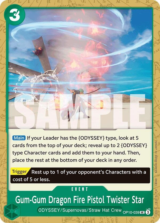 Image for Gum-Gum Dragon Fire Pistol Twister Star - One Piece Card Game