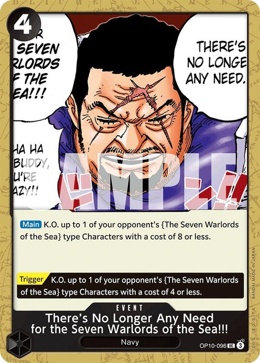 Image for There's No Longer Any Need for the Seven Warlords of the Sea!!! - One Piece Card Game